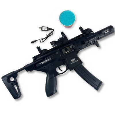 Exquisite Engraving Mpx Gel Blaster High Rate of Fire Smooth Shooting With 7 Colors of Lighted Silencer