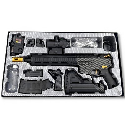 Carbon Fiber Gold Embellished M416 Gel Blaster