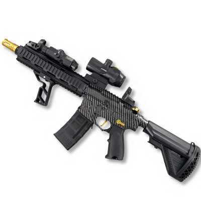Carbon Fiber Gold Embellished M416 Gel Blaster