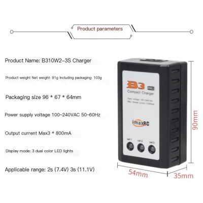 B3 Balance Charger 7.4V 11.1V Li-ion Battery