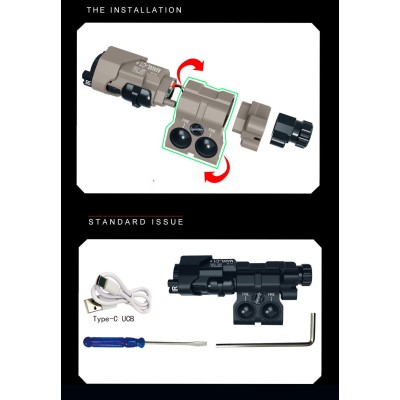 Metal/Nylon Laser Indicator Multi-Function 20-22mm Rail Laser Flashlight Metal/Nylon Laser Indicator Multi-Function 20-22mm Rail Laser Flashlight